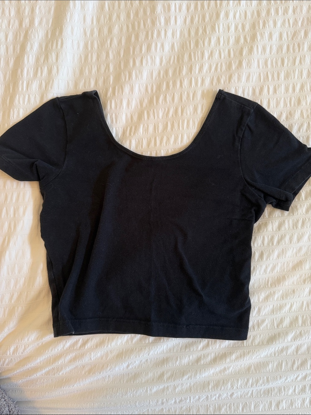 Classic Black Scoop Neck Women's Top